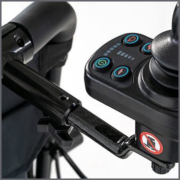 Attendant Control Bracket — Support accompagnateur Pride Mobility Jazzy Carbon